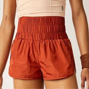 FP Movement by Free People High Waist Rust Shorts